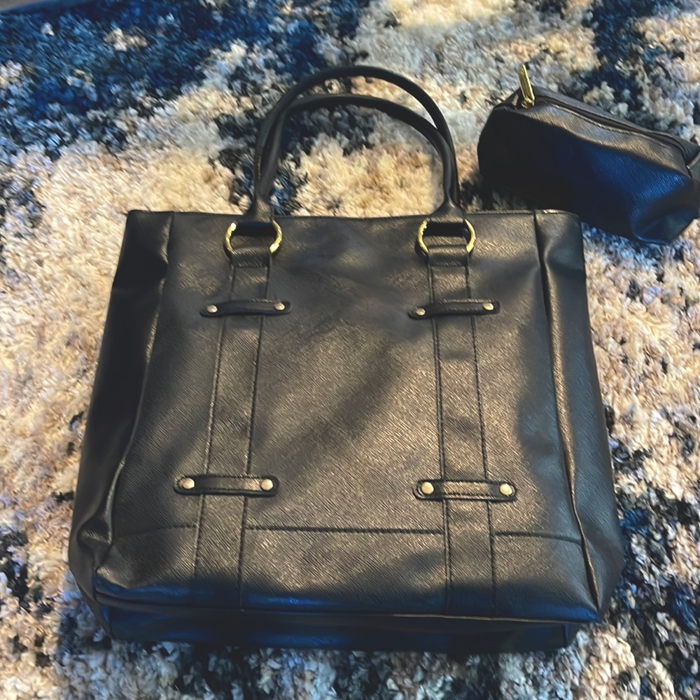 Estee Lauder Black Tote Bag and Black Cosmetic Bag